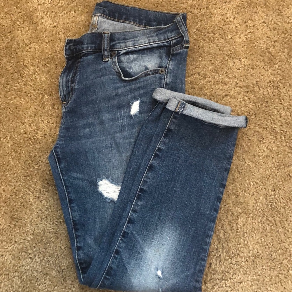 Gap destructed girlfriend denim